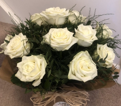 Dozen White Roses